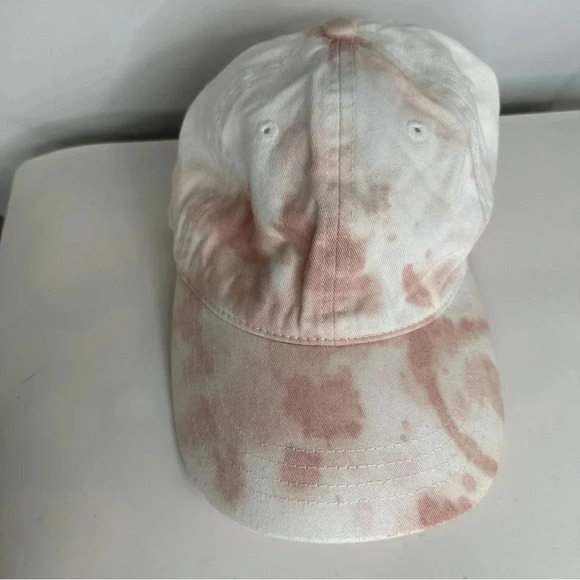Tie Dye Pink and White Baseball Cap - Picture 3 of 3